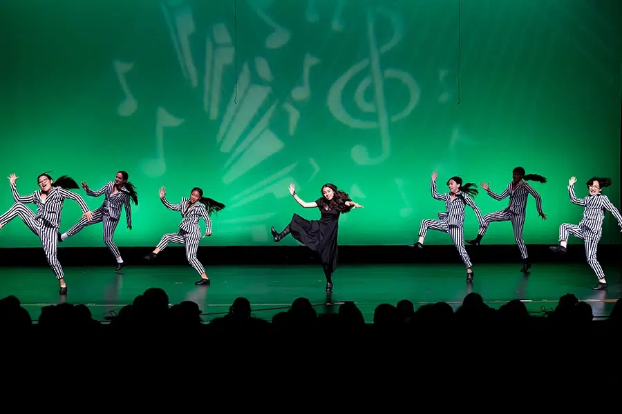 spark of creation jazz teens on stage stripes outfit